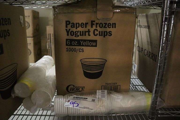 Choice 6 oz yellow paper frozen yogurt cups