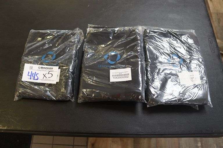 Times 5 - packs of 10 - new 17" square polyester black napkins