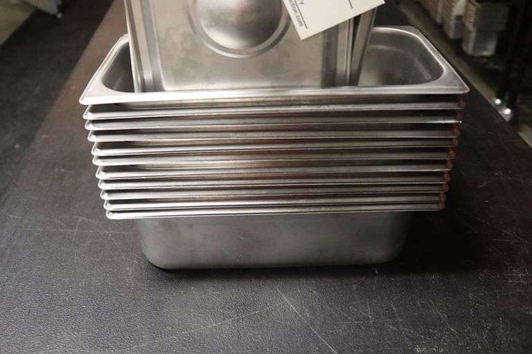Times 11 - 1/3 x 4 stainless insets with lids