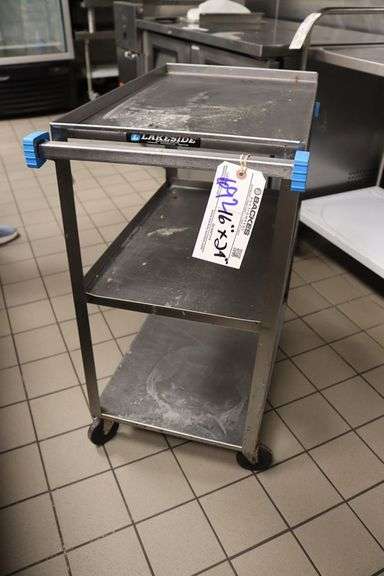 Lakeside 16" x 24" stainless bussing cart