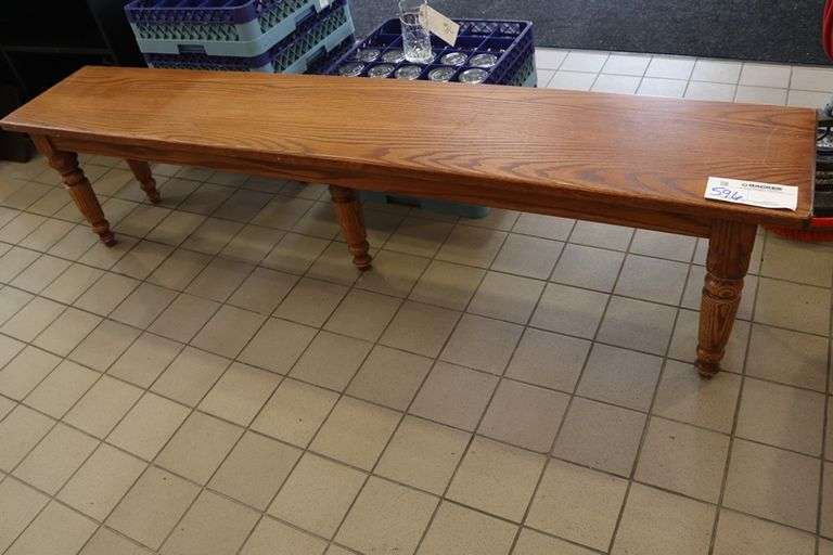 Oak 13" x 76" x 18" tall Amish Made entrance bench