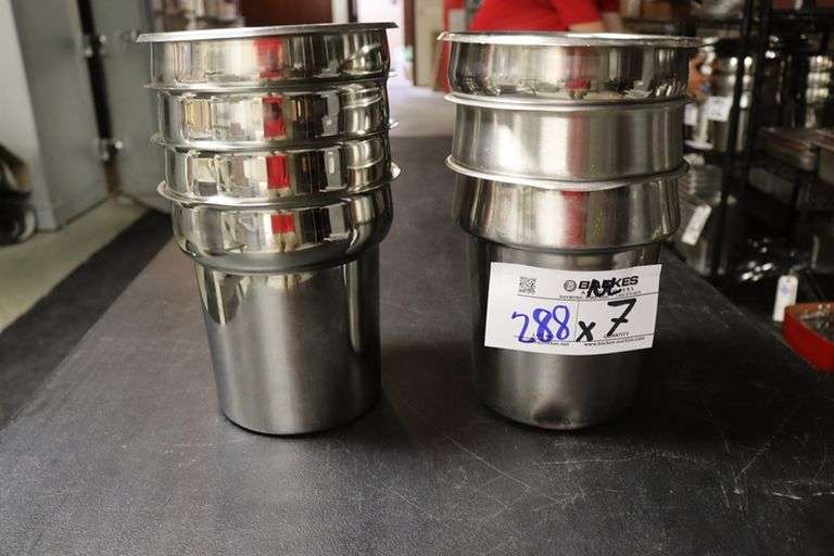 Times 7 - 7" stainless round insets - no lids