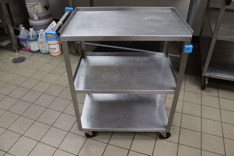 Lakeside 16" x 24" stainless bussing cart
