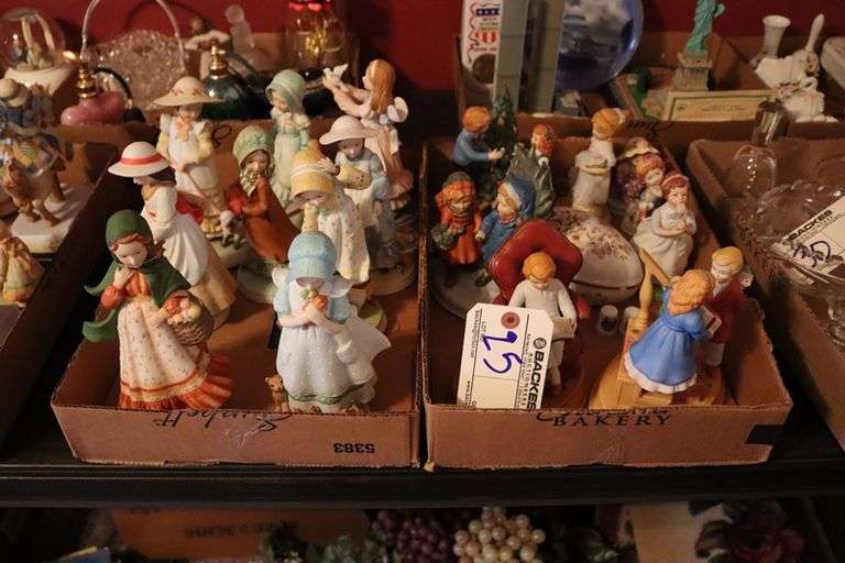 All to go - 2 boxes of figurines - Holly Hobby and Avon