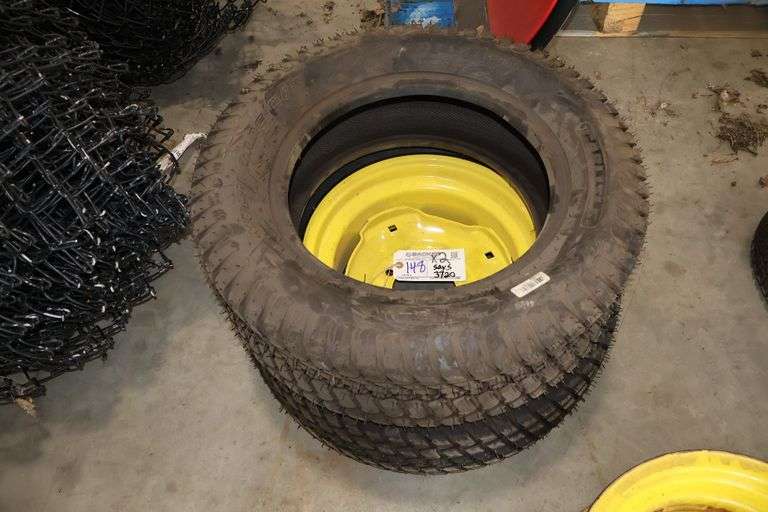 Times 2 - Carlisle 27x8.5-15NHS new tractor tires - comes with (1) John Deere rim, fits a 3720