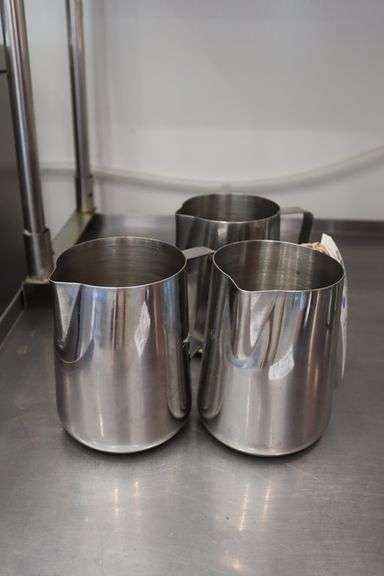 Times 3 - frothing stainless pitchers