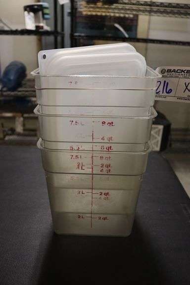Times 3 - 8 qt food storage containers with lids
