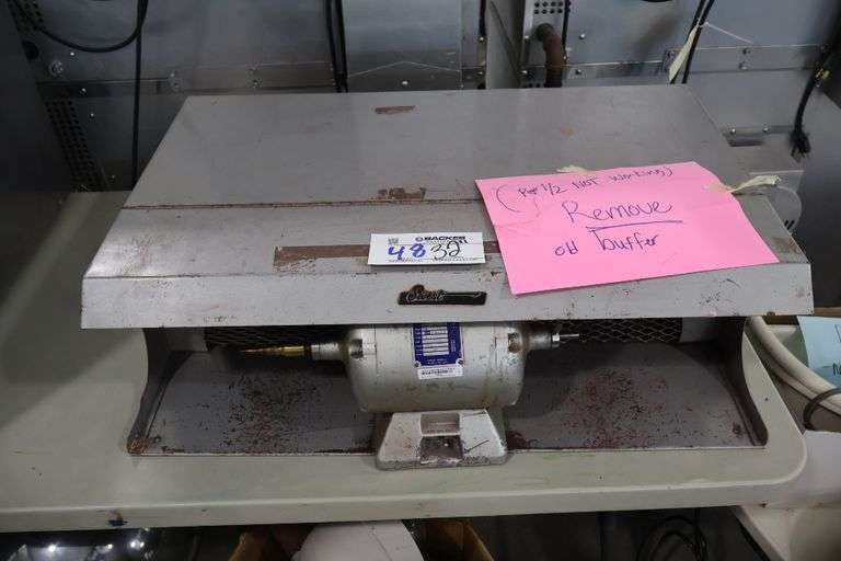 Swest counter top buffer with 32" hood system - AS IS - right 1/2 doesn't work