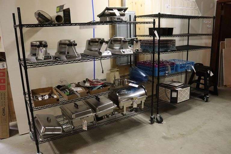 Times 2 - 24" x 60" and 24" x 72" black coated portable racks