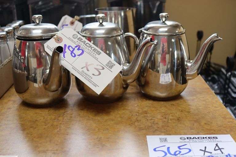 Times 3 - stainless Volrath tea pots