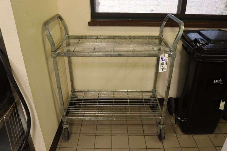 18" x 36" metal bussing cart