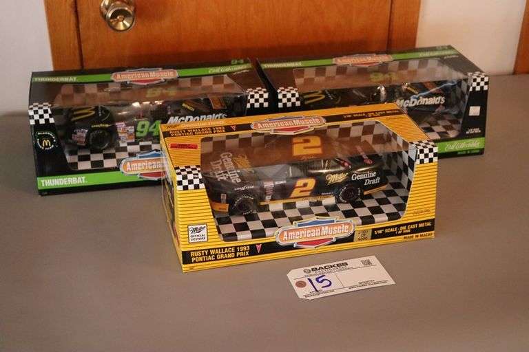 All to go - 3 Ertl American Muscle die cast cars