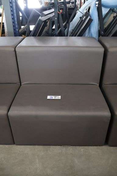 Times 2 - 36" wide x 34" tall x 40" deep charcoal vinyl modular seating