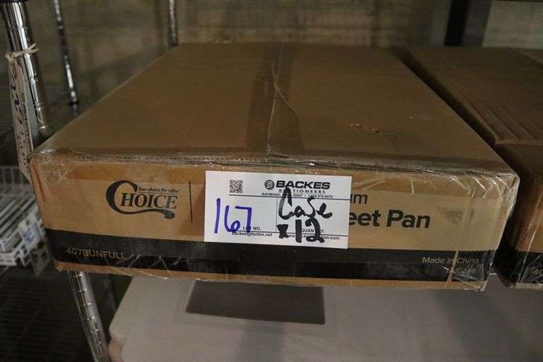 New case of 12 Choice 19 ga full size aluminum sheet pans