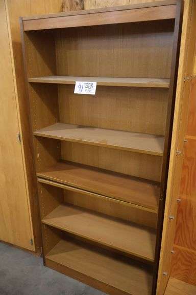 35" wide x 72" tall x 12" deep wood laminate book case