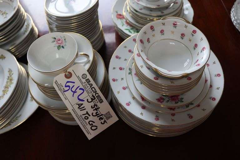 All to go - 3 styles of assorted fine China
