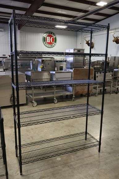 16" x 48" Black coated wire rack