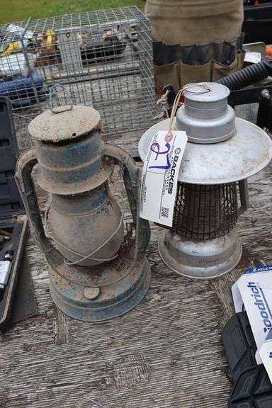Pair to go - Vintage lantern & electric lantern bug zapper - no power cord