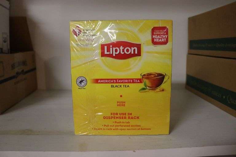 Half of case of Lipton black tea