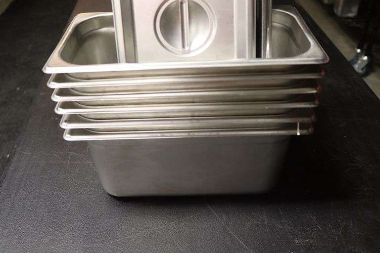 Times 6 - 1/3 x 3 stainless insets with lids