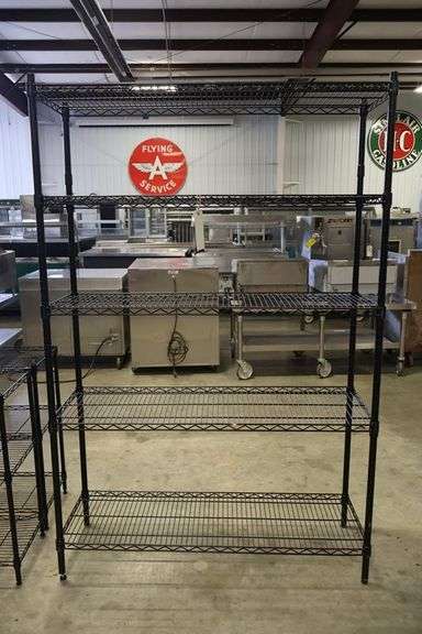 16" x 48" Black coated wire rack