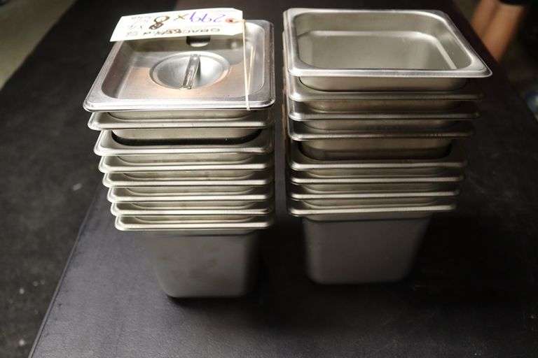 Times 16 - 1/6 x 6 stainless inset with lids