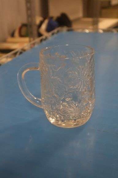 Times 8 - Floral pattern glass mugs