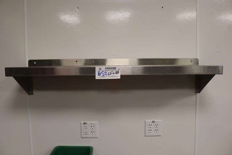 12" x 48" stainless wall mount shelf