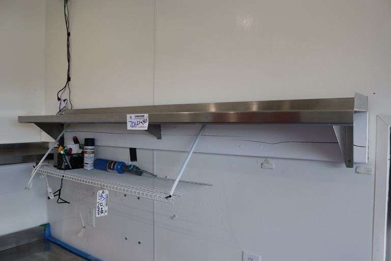 12" x 80" stainless wall mount shelf by Sherman