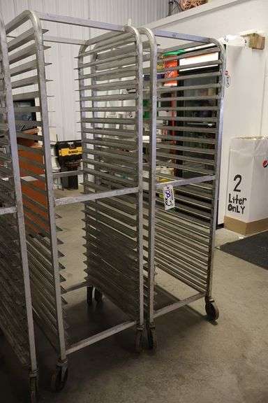 Times 2 - Advance Tabco PR20-3W portable aluminum sheet pan racks