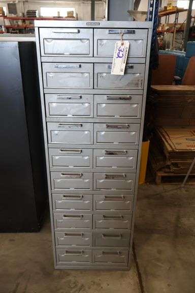 Steel Case 20 drawer metal data case cabinet