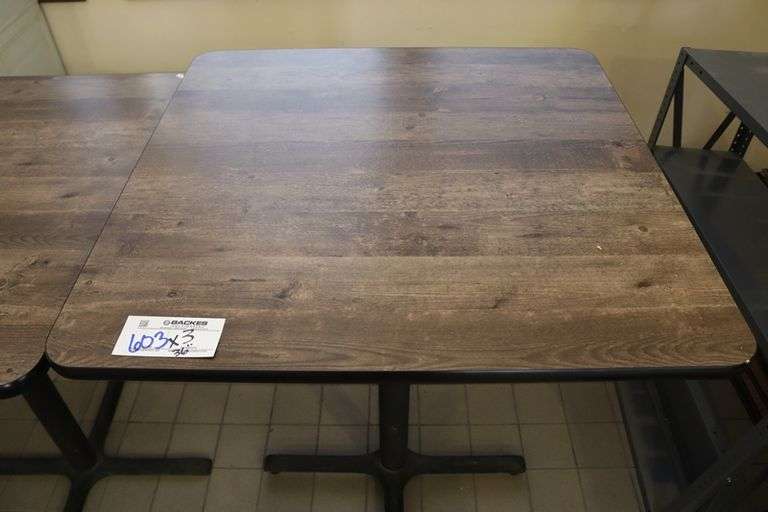 Times 3 - 36" x 36" stand up bar tables with dura edge