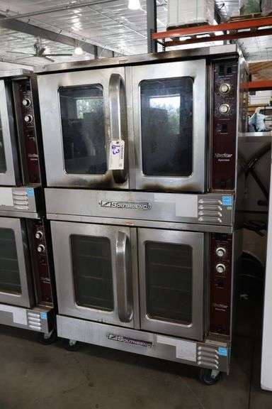 Stack of Southbend Silver Star Series gas portable convection ovens