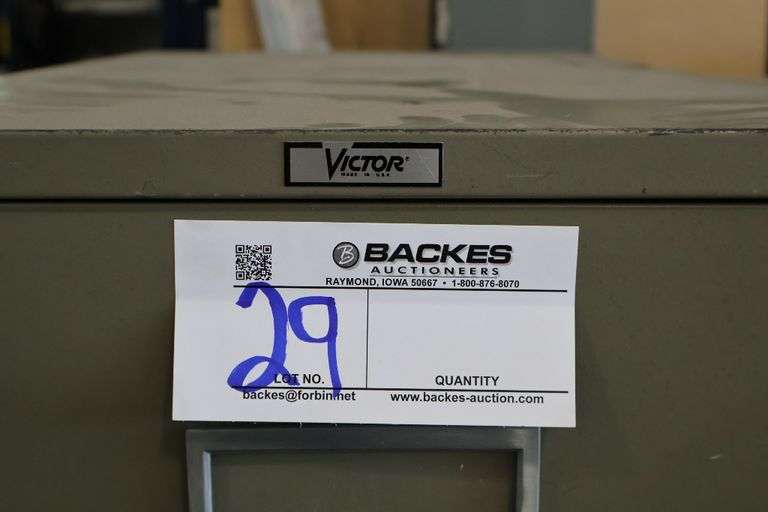 Victor 4 drawer fire proof letter file cabinet - no key