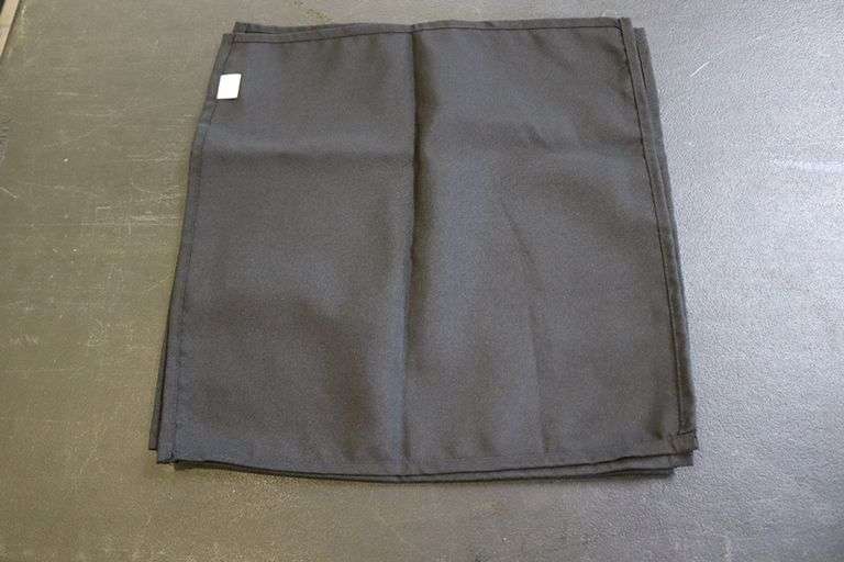 Times 5 - packs of 10 - new 17" square polyester black napkins