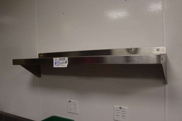 12" x 48" stainless wall mount shelf