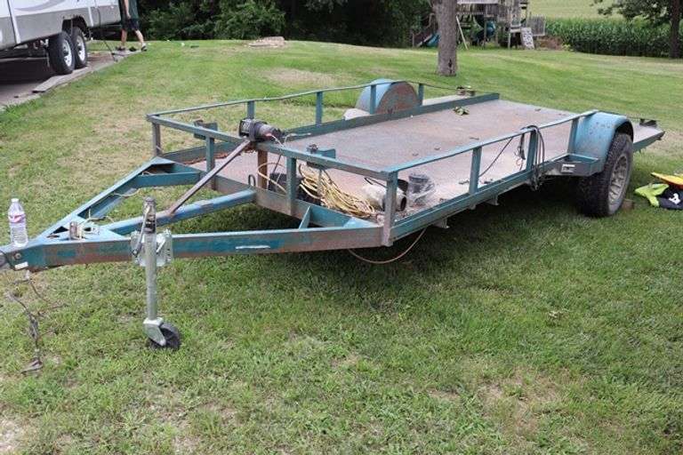 2004 Life-T 6' x 16' metal framed single axle blue utility trailer