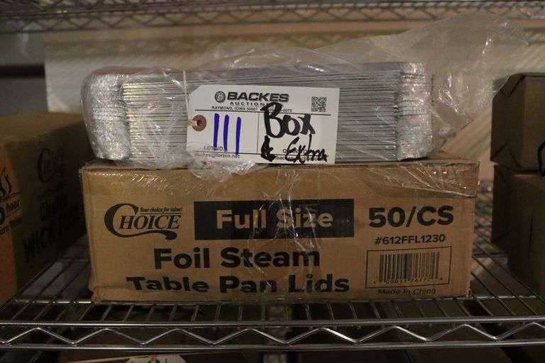 Box of Choice foil steam pan lids only