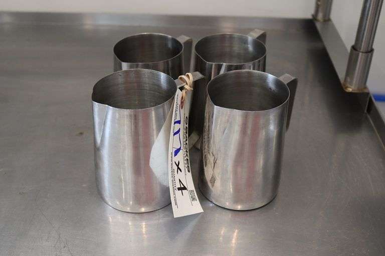 Times 4 - frothing stainless pitchers