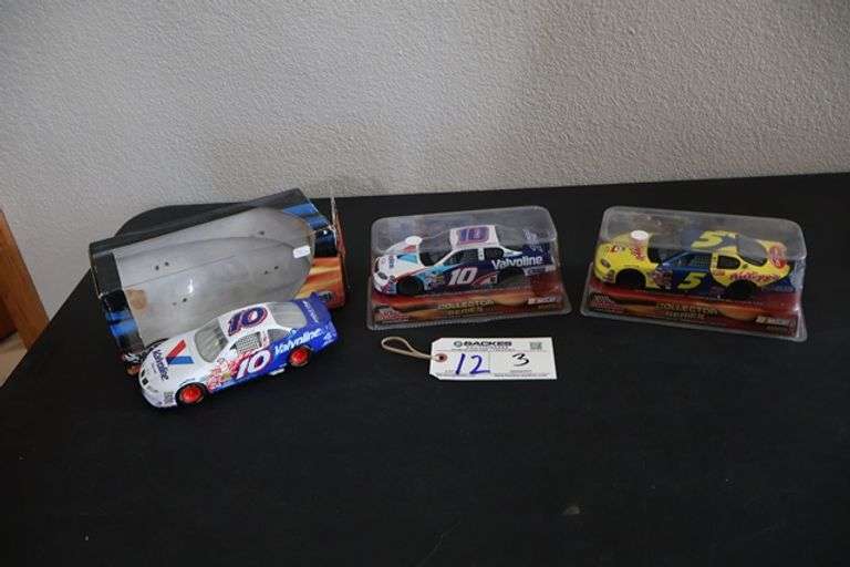 All to go - 3 Nascar 1/24 scale die cast racecars - Located upstairs