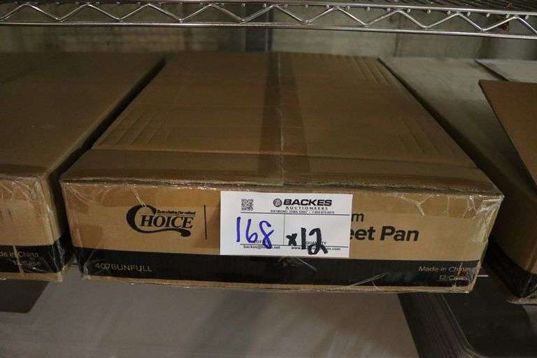 New case of 12 Choice 19 ga full size aluminum sheet pans