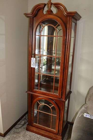 24" x 76" x 24" lighted display cabinet
