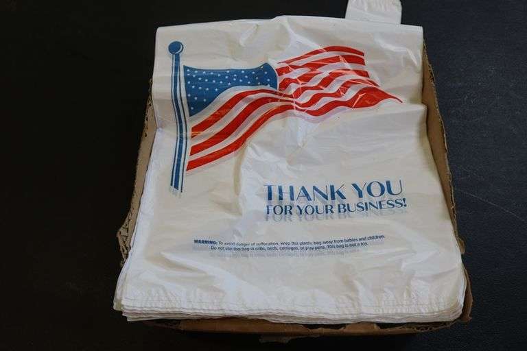 Case of t-shirt bags