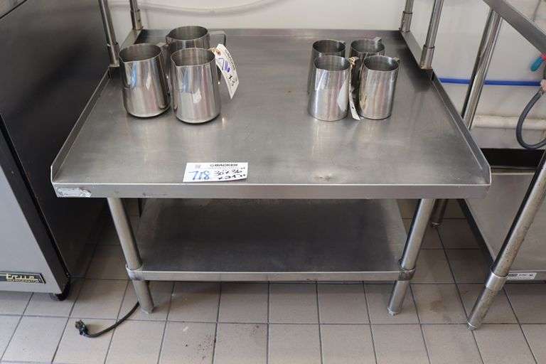 30" x 36" x 24" tall stainless equipment stand