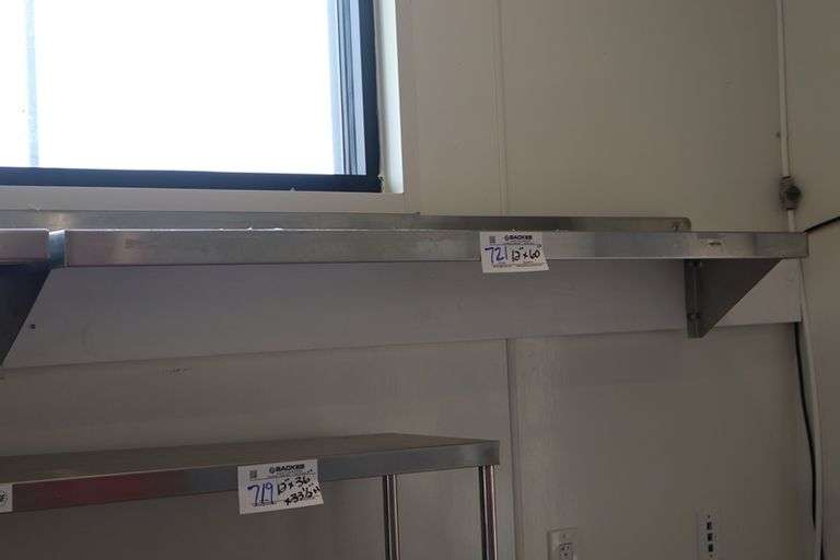 12" x 60" stainless wall shelf