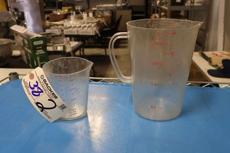 Times 2 - 1  & 4 Quart acrylic measuring pitchers