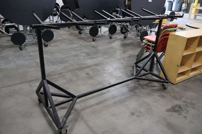 32" x 80" metal framed portable heavy duty rack