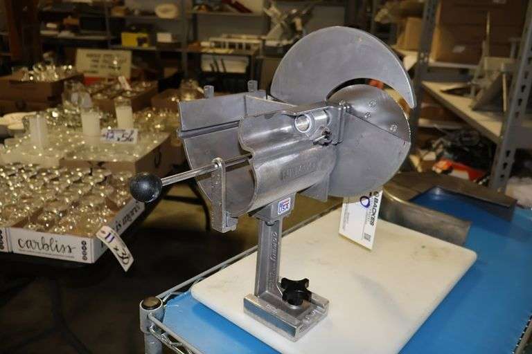 Nemco countertop vegetable slicer with poly board