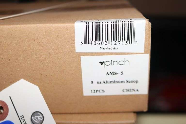 Times 3 cases of 12 per case - Pinch AMS-5 aluminum 5 oz scoops