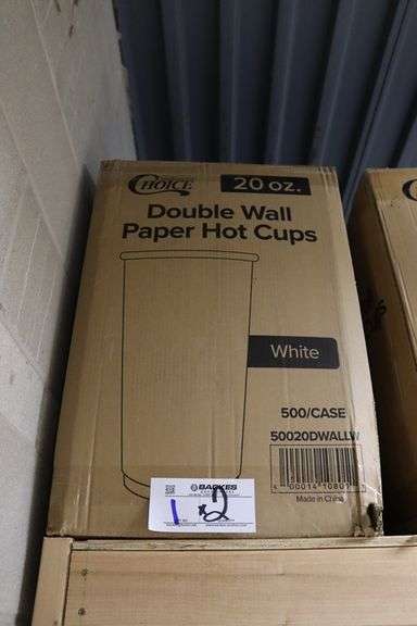 Times 2 - Cases of Choice 20 oz double walled paper hot cups - white